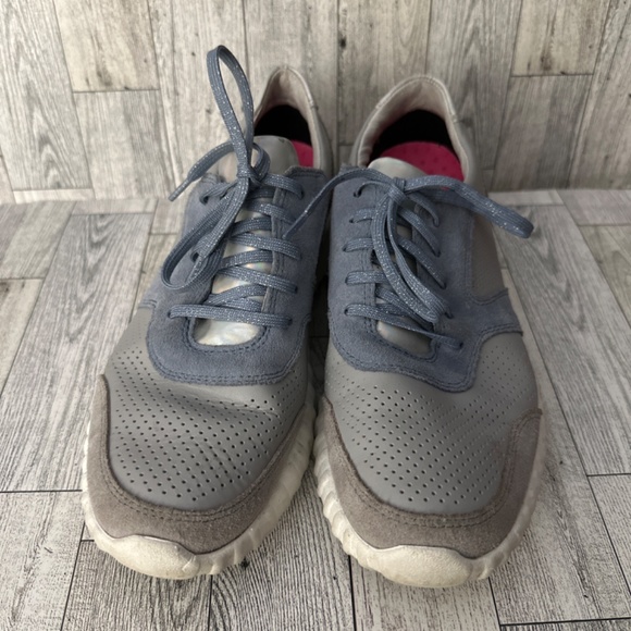 Johnston and murphy women’s gray iradecent lace up fashion sneakers size… - Picture 3 of 7